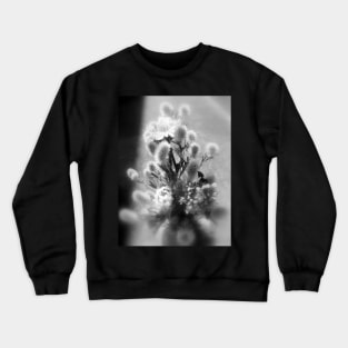 wildflower bouquet, black and white Crewneck Sweatshirt